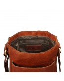 Фотография Рыжая кожаная мужская сумка на плечо Ashwood G31 HONEY