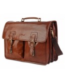 Фотография Портфель фирменный кожаный рыжего цвета Ashwood GARETH BRIEFCASE VT CHESTNUT