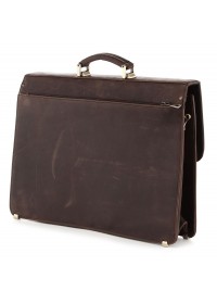 Портфель мужской кожаный коричневый винтажный SHVIGEL 00754