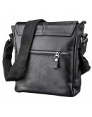 Фотография Черная кожаная мужская сумка через плечо SHVIGEL 00793