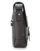 Фотография Черная мужская кожаная сумка через плечо SHVIGEL 00853