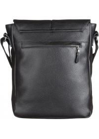 Черная кожаная вместительная сумка на плечо SHVIGEL 00860