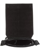 Фотография Черная кожаная вместительная сумка на плечо SHVIGEL 00860