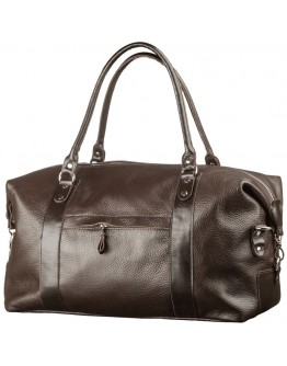 Дорожная коричневая кожаная сумка SHVIGEL 00879