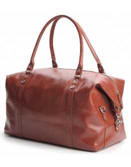 Рыжая мужская кожаная сумка для командировок SHVIGEL 00882