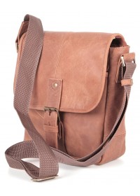 Кожаная светло-коричневая сумка на плечо SHVIGEL 00883