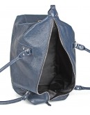 Фотография Синяя кожаная мужская сумка для командировок SHVIGEL 00888