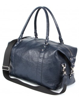 Синяя кожаная мужская сумка для командировок SHVIGEL 00888
