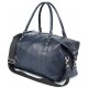 Синяя кожаная мужская сумка для командировок SHVIGEL 00888