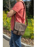 Фотография Кожаная коричневая сумка на плечо SHVIGEL 00890