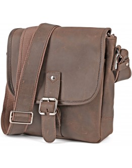 Кожаная коричневая сумка на плечо SHVIGEL 00890