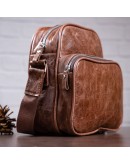 Фотография Мужская коричневая кожаная сумка на плечо SHVIGEL 00904