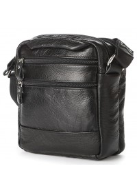 Черная мужская маленькая сумка на плечо SHVIGEL 00926