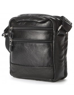 Черная мужская маленькая сумка на плечо SHVIGEL 00926
