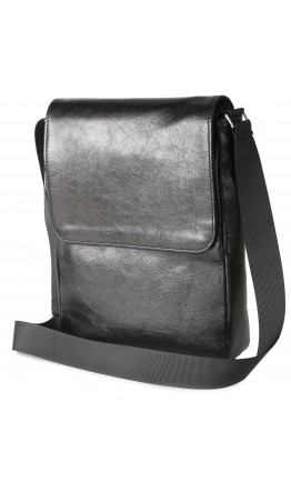 Черная мужская сумка на плечо формата А4 SHVIGEL 00927