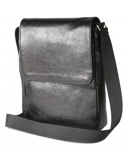 Фотография Черная мужская сумка на плечо формата А4 SHVIGEL 00927