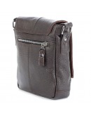 Фотография Маленькая коричневая мужская сумка на плечо SHVIGEL 00977