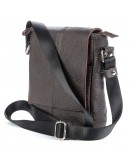 Фотография Маленькая коричневая мужская сумка на плечо SHVIGEL 00977