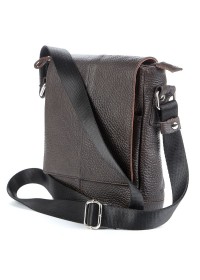 Маленькая коричневая мужская сумка на плечо SHVIGEL 00977