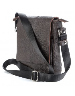Маленькая коричневая мужская сумка на плечо SHVIGEL 00977