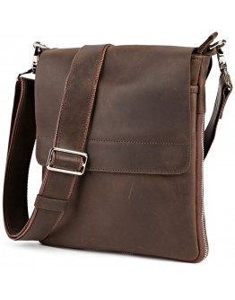 Винтажная мужская коричневая сумка на плечо SHVIGEL 00999