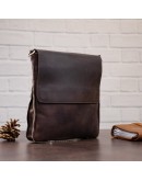 Фотография Винтажная мужская коричневая сумка на плечо SHVIGEL 00999