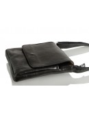 Фотография Мужская кожаная черная сумка на плечо Virginia Conti 01277 genson black