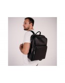 Фотография Рюкзак черный мужской кожаный Tiding Bag NM11-184A