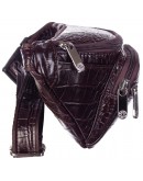 Фотография Коричневая кожаная мужская сумка на пояс KARYA 0201-57