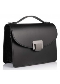 Женская черная кожаная сумочка VIRGINIA CONTI 02454 BLACK