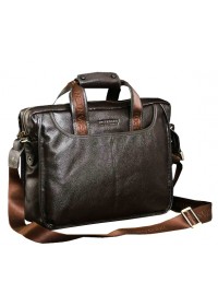 Добротный портфель стильного коричневого цвета 7043