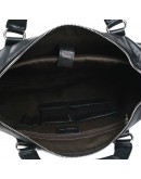 Фотография Стильный и модный черный портфель из кожи 7048