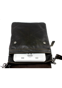 Стильная темно-коричневая сумка на плечо 70051