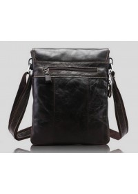 Стильная темно-коричневая сумка на плечо 7051