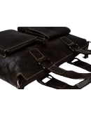 Фотография Удобная коричневая мужская сумка - портфель из кожи 7057