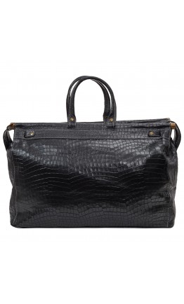 Черная оригинальная кожаная мужская дорожная сумка KARYA - 0775-53
