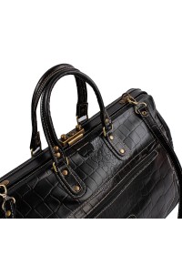 Черная оригинальная кожаная мужская дорожная сумка KARYA - 0778-53