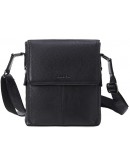 Фотография Кожаная фирменная черная сумка на плечо KARYA 0794-45