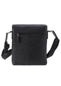 Кожаная фирменная черная сумка на плечо KARYA 0794-45