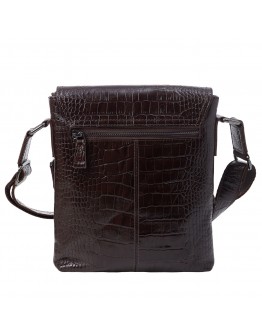 Кожаная фирменная коричневая сумка на плечо KARYA - 0794-57