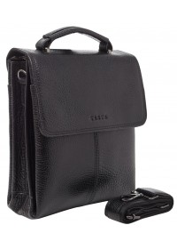 Черная кожаная мужская сумка - барсетка KARYA 0811-03