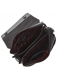 Черная кожаная мужская сумка - барсетка KARYA 0811-03