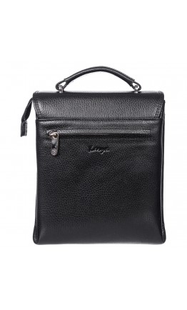 Черная кожаная мужская фирменная сумка - барсетка KARYA 0811-45