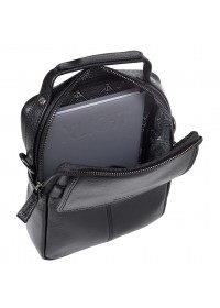Мужская кожаная черная сумка - барсетка KARYA 0855-45