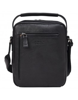 Кожаная мужская черная сумка - барсетка KARYA - 0877-101