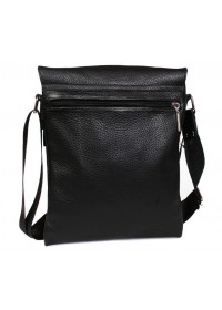 Классная повседневная черная кожаная сумка 7099