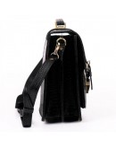 Фотография Черный мужской портфель кожаный с тиснением Manufatto 1-sps black croco