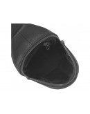 Фотография Черный кожаный мужской рюкзак - слинг Tiding Bag 10030A