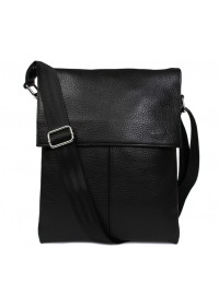 Вместительная и стильная черная сумка на плечо 7101