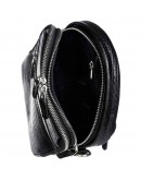 Фотография Черная кожаная мужская сумка на плечо - барсетка DESISAN 1015-143